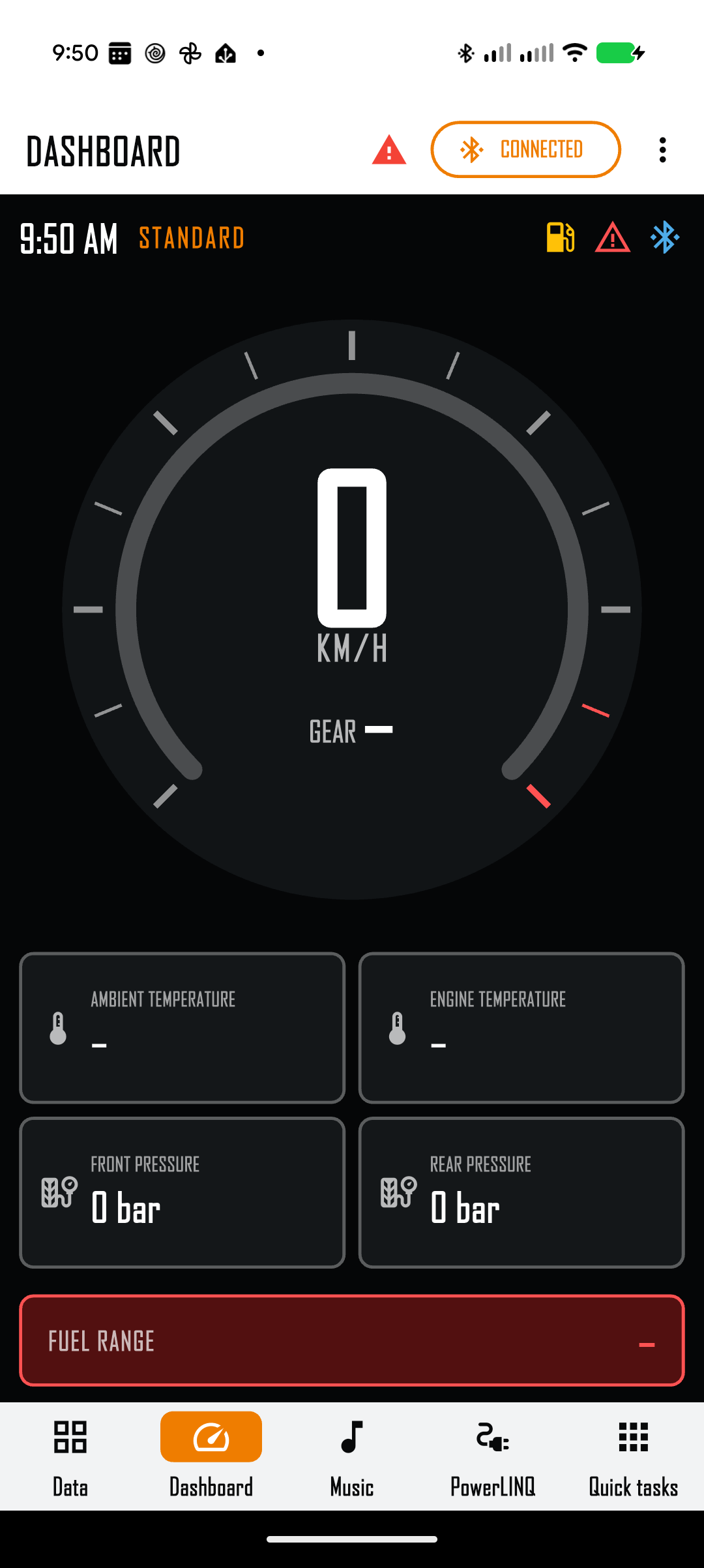 WunderLINQ dashboard showing speed, telemetry and riding data